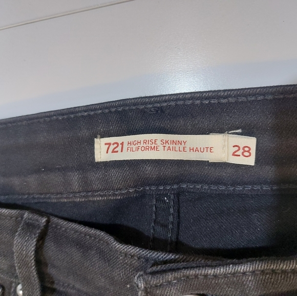 Levis Black Stretch Denim Jeans - Picture 4 of 6